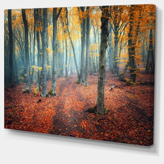 Designart - Red and Yellow Autumn Forest